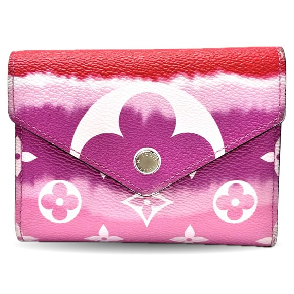 Louis Vuitton Victorine Monogram Escale Portefeuille Rouge Tri-fold Mini Wallet